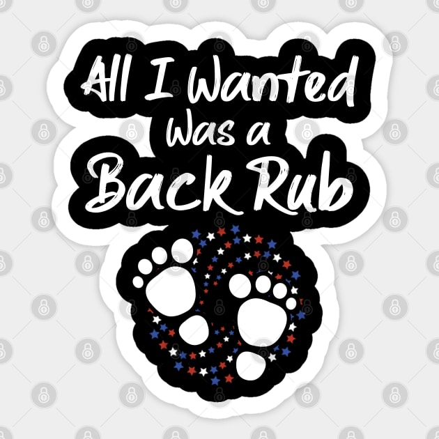 All I Wanted Was A Back Rub Baby Feet Pregnancy Announcement Sticker by MarYouLi